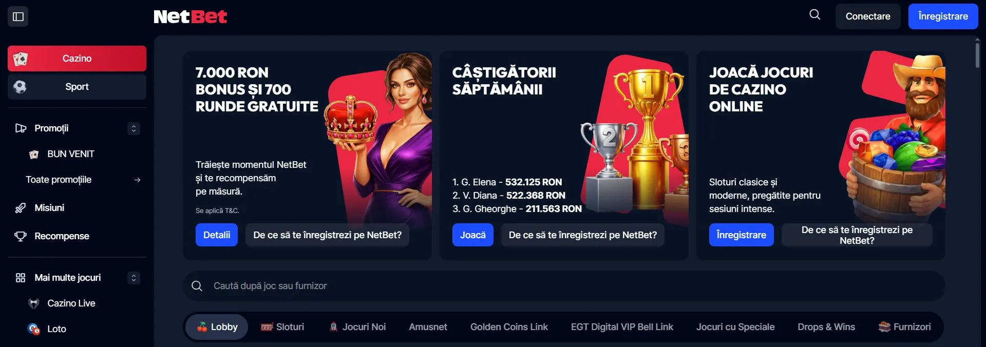 top cazinouri online din România NetBet